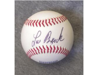 Hall of Famer Lou Brock Autographed Baseball