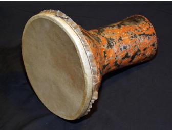 Hand Made Pottery Drum with Real Skin Head