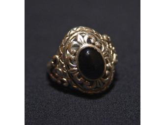 Sterling Silver & Onyx Ring