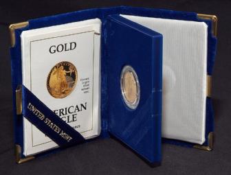 1991 $10 1/4 OZ Gold Americn Eagle 'Proof' Coin