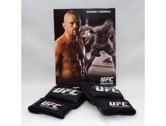 Autographed Chuck 'Iceman' Liddell Official Fight Gloves and Framed Autographed Picture!