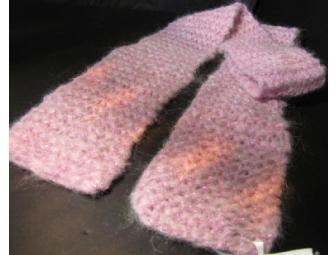 Handknit Scarf (solid pink)