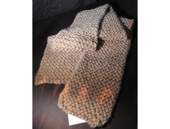 Handknit Scarf (solid brown)