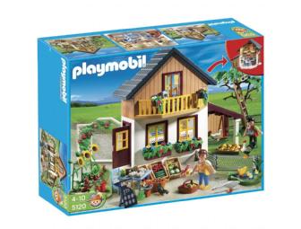 Playmobil New Farm with Silo, Farm House with Shop and Hay Baler with Trailer