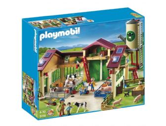Playmobil New Farm with Silo, Farm House with Shop and Hay Baler with Trailer