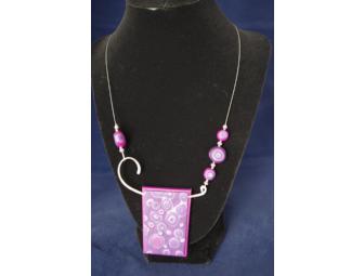 Purple Square Necklace