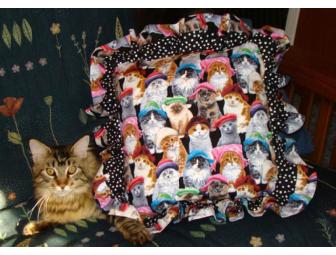 Hand Sewn Throw Pillow - Cats