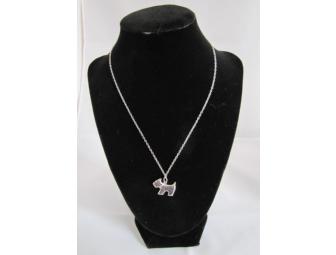 Black Crystal Dog Necklace