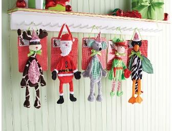 Pair of Doggie Holiday Stockings and Toys