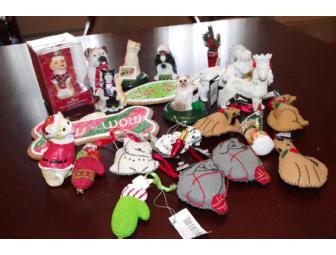Assortment of Pet Themed Christmas Ornaments