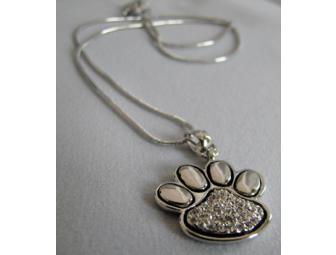 Just Added - 2nd Swarovski Crystal Paw Print Pendant Necklace