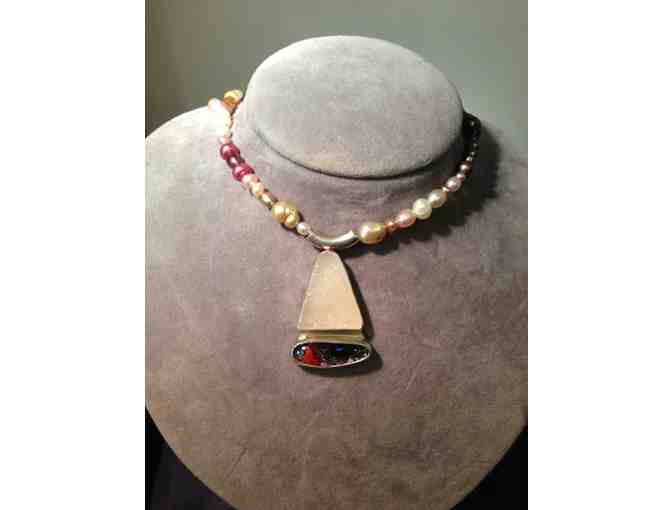 Handmade Sterling Silver Necklace with Freshwater Pearls