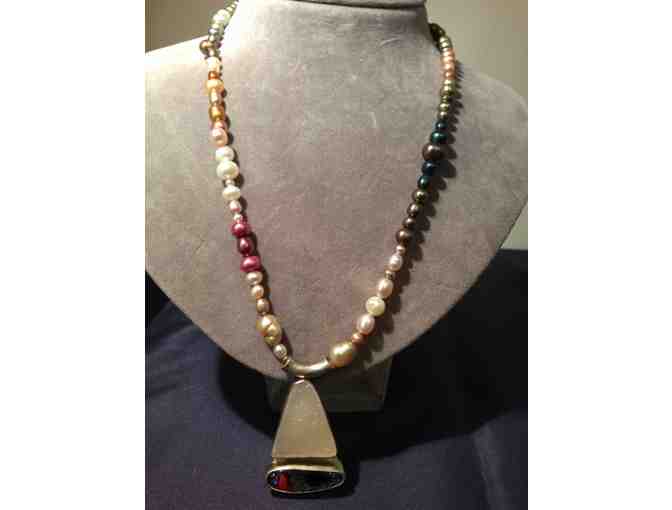 Handmade Sterling Silver Necklace with Freshwater Pearls