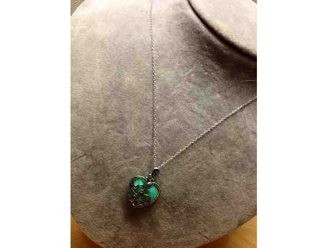 925 Silver Marcasite & Turquoise Heart Pendant