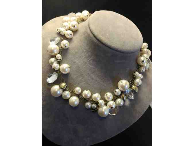 Pearl & Crystal Drops Necklace