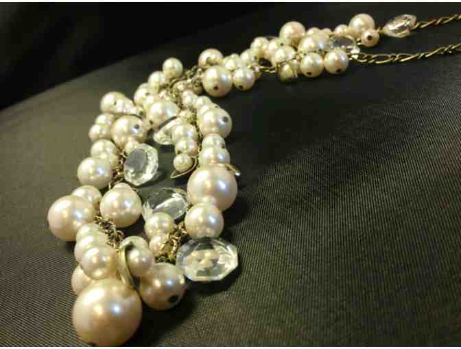 Pearl & Crystal Drops Necklace