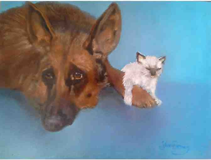 Custom Dog Portrait by Sharon Attaway Fine Art