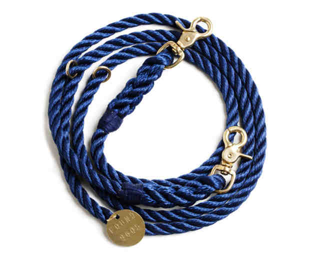 Found My Animal Rope Collar and Leash Set (small, navy)