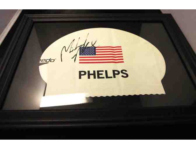 Framed Michael Phelps Swim Cap