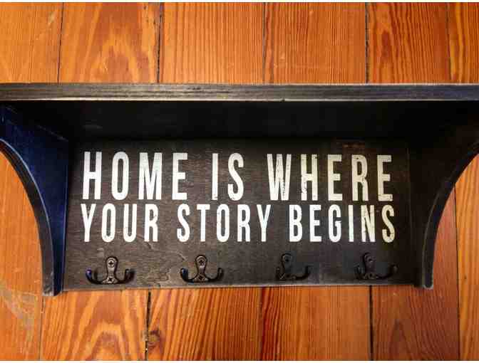 'Home is Where Your Story Begins' Shelf from MUD and METAL