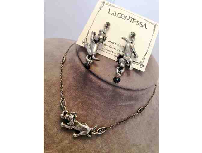 Dog Necklace and Earrings Set from La Terra