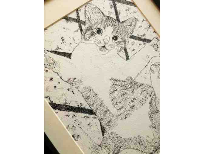 Pen & Ink Cat Print (one cat)