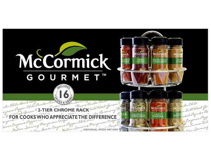 McCormick Gourmet Spice Rack, Two Tier Chrome, 16-Count