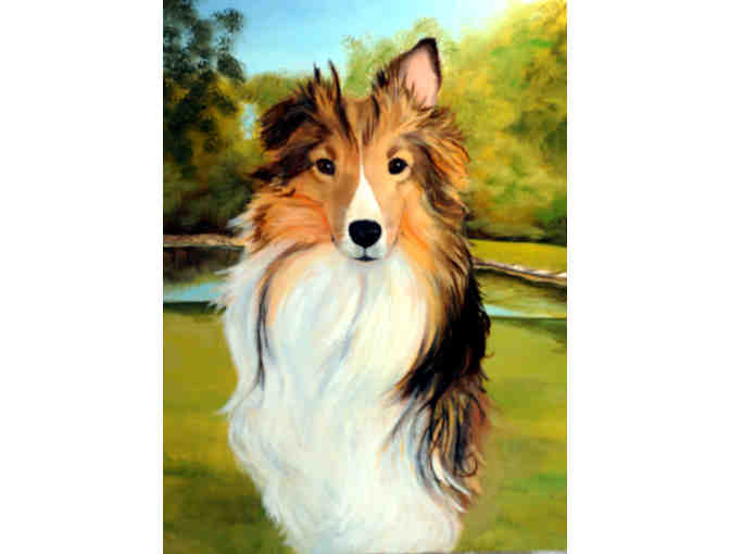 16x20 Matted and Frame Ready Pastel Custom Pet Portrait