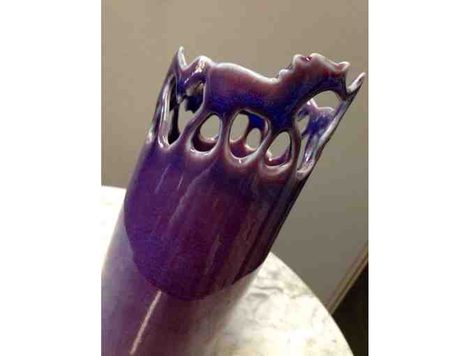 Clay and Glaze Vase - Horses
