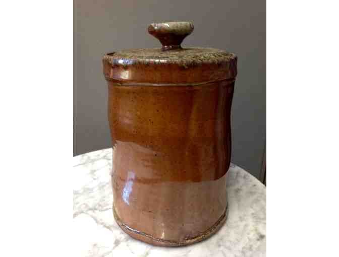 Wood-fired Stoneware Treat or Cookie Jar