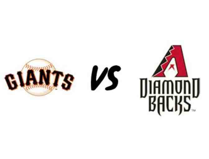 2 Tickets to the SF Giants vs. Arizona Diamondbacks on 8/5/17 - Photo 1