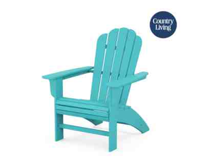 Pair of Teal Blue Adirondack Chairs By Casual Living, Fireside and Grillin'