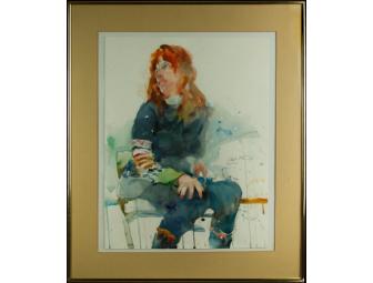 Melissa (water color with graphite, framed, glass, 26'W x 32'H), Charles Reid