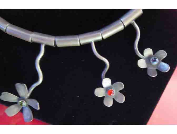 Bouquet Bracelet (sterling, various stones), Nancy Hamilton