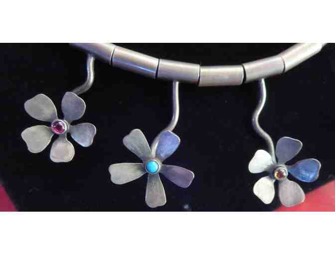 Bouquet Bracelet (sterling, various stones), Nancy Hamilton