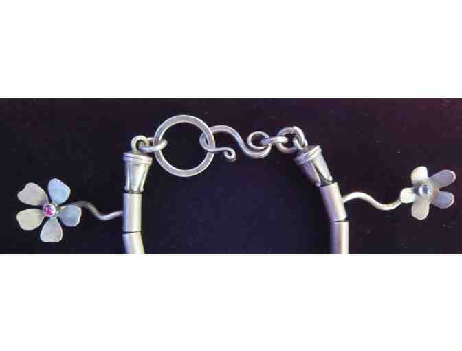 Bouquet Bracelet (sterling, various stones), Nancy Hamilton