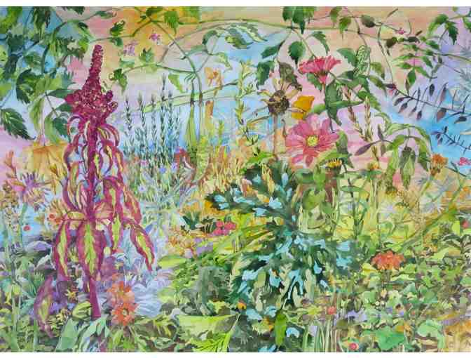 Amaranth (Watercolor, framed, 35'W x 28'H), Linda MacDonald