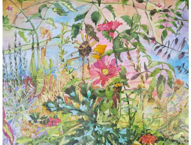 Amaranth (Watercolor, framed, 35'W x 28'H), Linda MacDonald