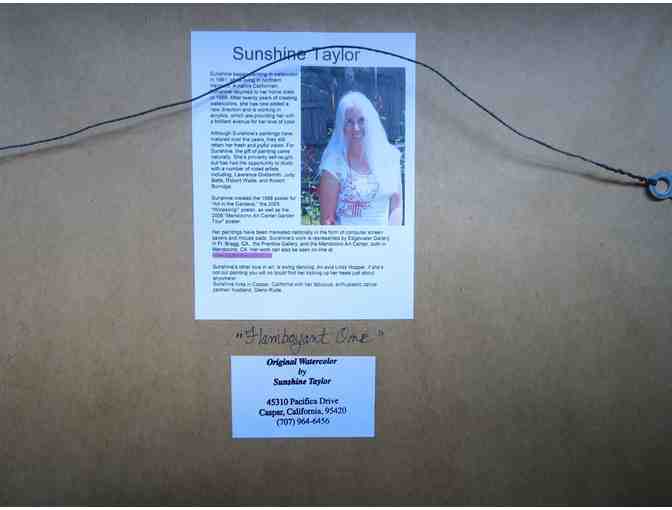 Flamboyant One (watercolor, framed, 15.5'W x 12.5'H), Sunshine Taylor