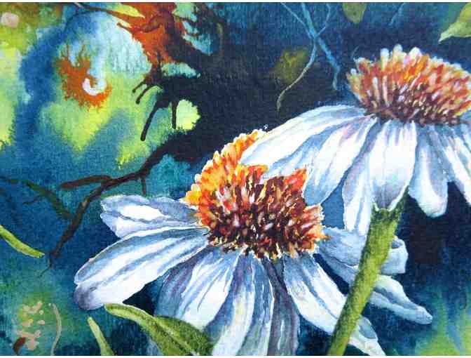 Dance Partners (watercolor and ink, framed, 12'W x10'H), Sunshine Taylor