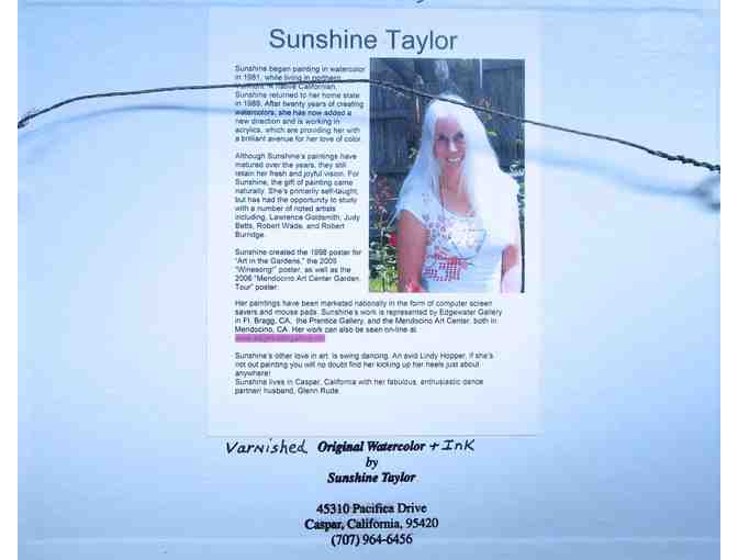 Dance Partners (watercolor and ink, framed, 12'W x10'H), Sunshine Taylor