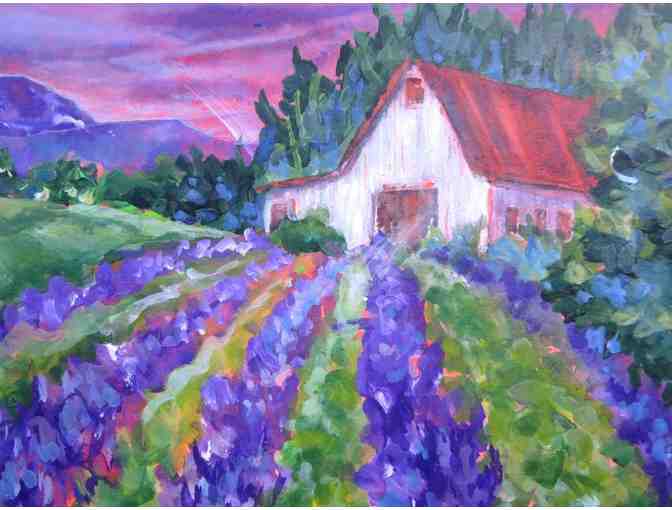 Lavender Fields Forever (acrylic, framed, 12'W x10'H), Sunshine Taylor