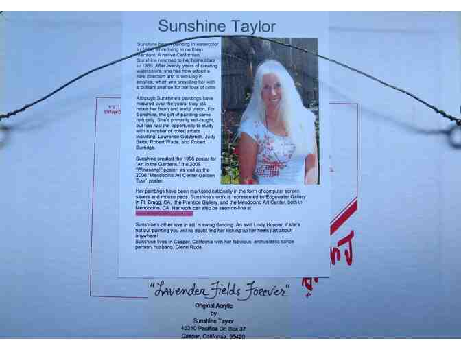 Lavender Fields Forever (acrylic, framed, 12'W x10'H), Sunshine Taylor