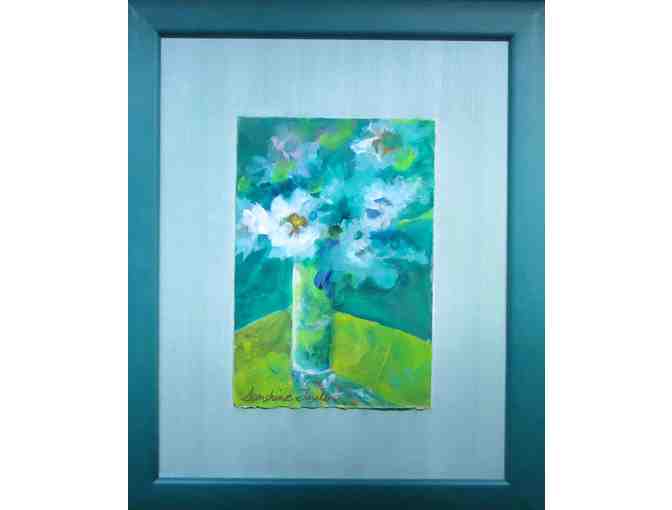 Flowers Fresh and Free (acrylic, framed, 9.5'W 11.5'H), Sunshine Taylor