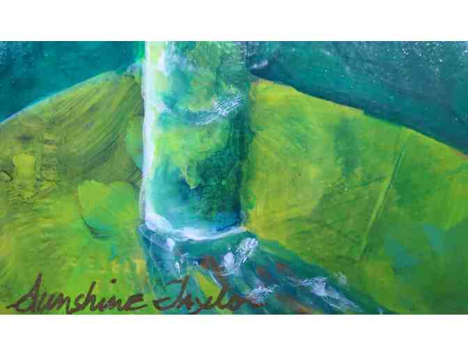 Flowers Fresh and Free (acrylic, framed, 9.5'W 11.5'H), Sunshine Taylor