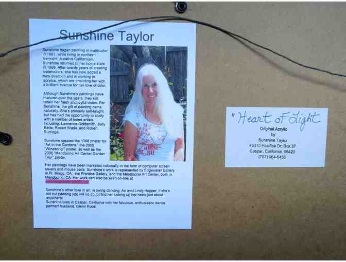 Heart of Light (acrylic, framed, 13'W x 11'H), Sunshine Taylor