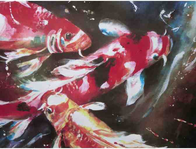 Koi Fish (watercolor print, 20'W x 16'H), Patricia Osborn