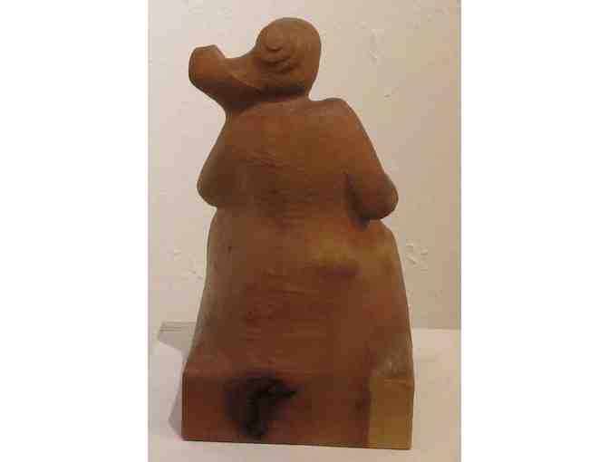 Cello Player (wood carving, 12'H x 7'D x 8'W), Paul Reiber