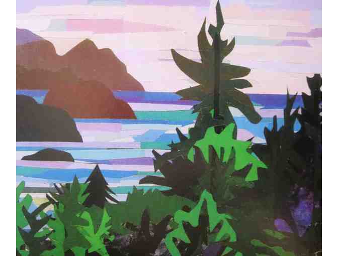Coastal Summers (signed print of collage, 16'W x 20'H), Hilda Pertha
