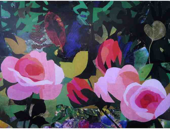 Coastal Summers (signed print of collage, 16'W x 20'H), Hilda Pertha